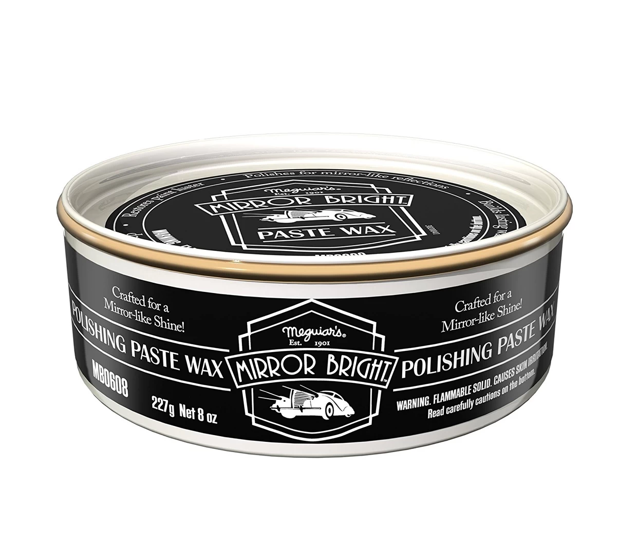 Meguiar's Mirror Bright Polishing Paste Wax (227g) 2 Meguiar's Mirror Bright Polishing Paste Wax (227g) - Image 2